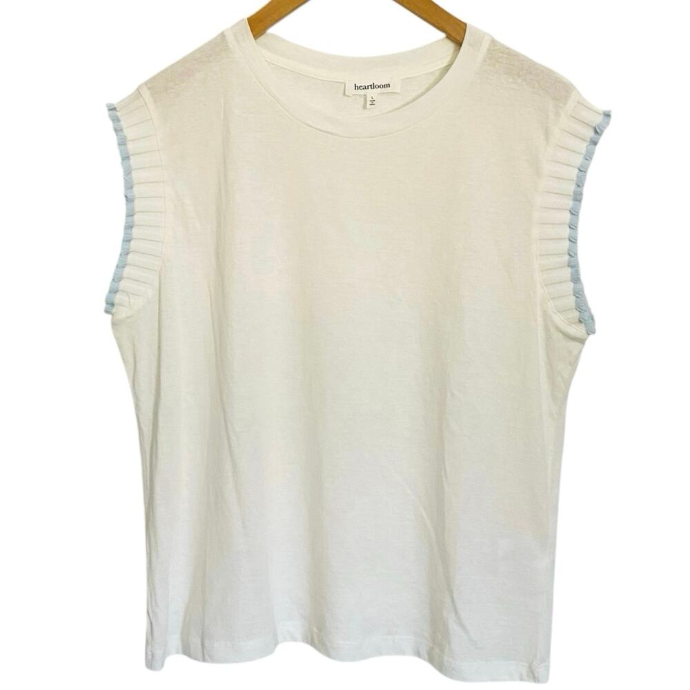 Heartloom Krista Tee Size Large Tank Top Minimalist Preppy Coastal NWOT